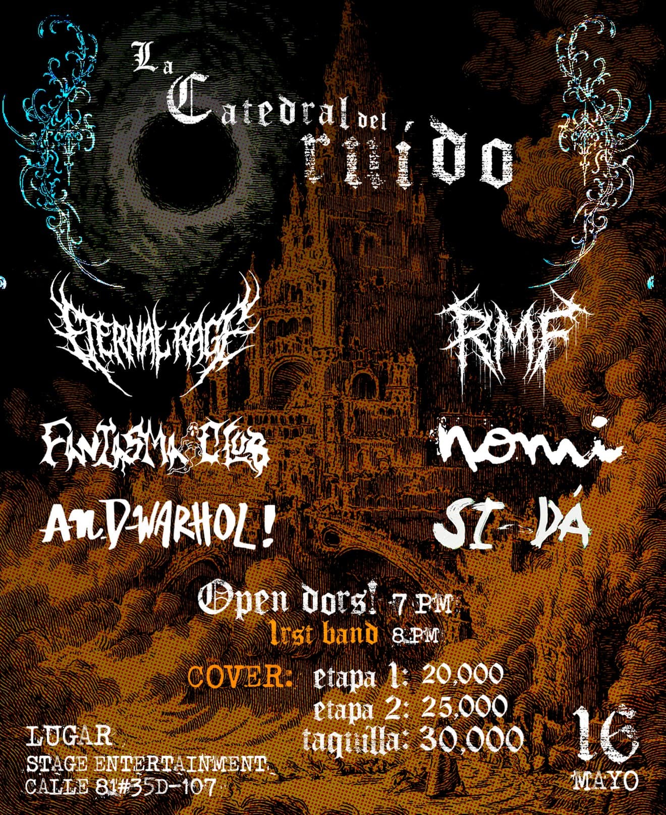 Flyer de La Catedral del Ruido — Vol. 2